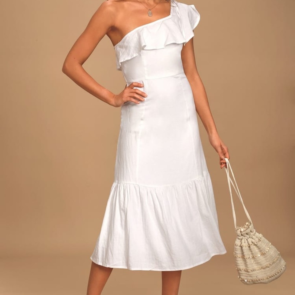 One Shoulder Midi Dress